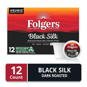 กาแฟฟอลเจอร์ส แบล็ค ซิลค์ ดาร์กโรสต์ 12 แคปซูลแบบเคียวริก เค-คัพ - Product Image 2