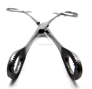 Pinces de maintien en éponge Foerster 200 mm droites dentelées – Kit d'instruments chirurgicaux manuels pour chirurgie générale - Product Image 2