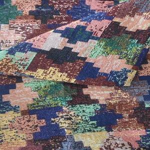 Sac fourre-tout à motif Jacquard multicolore lourd pour femmes respirant chaîne tricoté fil teint Poly coton tissu tissé Techniques - Product Image 5