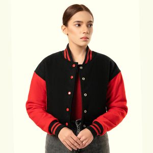 Veste universitaire pour femmes de haute qualité personnalisée, couleur et logo personnalisés, broderie chenille élégante, respirante, matelassée, écologique - Product Image 5