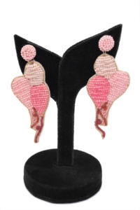 Pendientes de Moda con Cuentas Rosadas Hechos a Mano, con Detalles de Cuentas en Tono Rosa Vibrante, Joyería de Cuentas Personalizada - Product Image 5