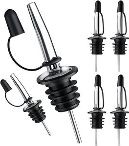 <span class=keywords><strong>Verseur</strong></span> en métal pour boire avec bouchons en caoutchouc pour cuisine de fête <span class=keywords><strong>Verseur</strong></span> de bouteille en acier inoxydable Bar Barman Accessoires Outils - Product Image 4