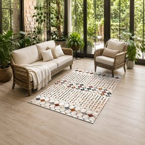 Tapis chenille antidérapant RUGS DEPOT LXDP-0756, multicolore, neutre, traditionnel, oriental, imprimé numériquement, lavable en machine, vente en gros - Product Image 6