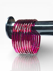 Bracelets en verre facetté rose foncé les plus vendus, coupe émeraude, tendance, légers, au prix de gros pour femmes - Product Image 3