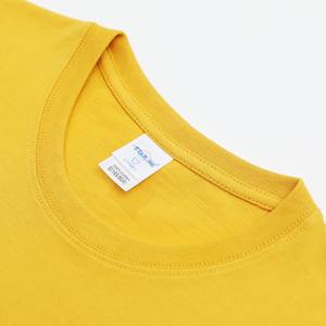 Vente en gros T-shirt en coton de couleur unie de haute qualité, décontracté et confortable, T-shirt personnalisable pour hommes et femmes - Product Image 5
