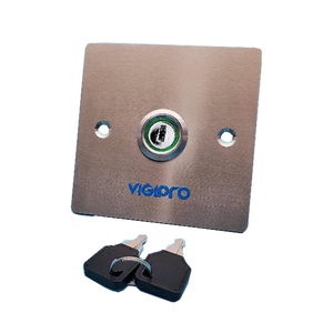 Interruptor de alarma antirrobo montado en plata, interruptor de llave de 2 teclas, dos posiciones, de un solo polo, doble lanzamiento (SPDT) LED - Product Image 1