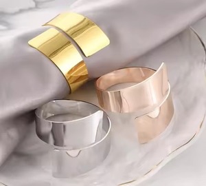 Servilleteros de acero inoxidable de Metal dorado de diseño fabuloso, decoración para fiesta de cumpleaños de boda, para Hotel servilletero, restaurante y Bar - Product Image 3
