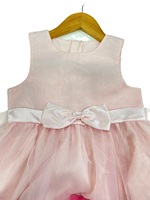 Robe de soirée élégante pour petites filles, en mousseline et satin, écologique, à fines bretelles, motif, longueur cheville