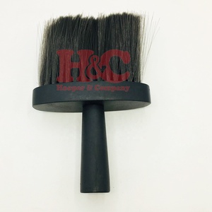 New Barber Hair Cutting Brush Black Neck <b>Duster</b> Shaving Wood Handle <b>Cleaning</b> Face Brush for Barber and Home Use - Product Image 3