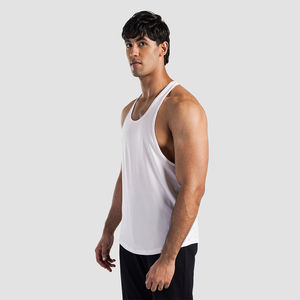 Haute qualité respirant écologique hommes débardeur sans manches tricoté coton fait grande taille séchage rapide Fitness porter raisonnable - Product Image 2