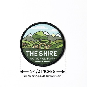 Parches Tejidos Ecológicos del Parque Nacional Rivendell, Refugio Élfico de Fantasía, Parche de Viaje Coleccionable de Tamaño Pequeño, Flor, Alfabeto, Sombrero - Product Image 3