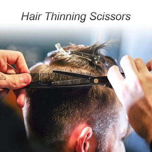 Ciseaux professionnels pour couper les cheveux, en acier inoxydable, ciseaux de barbier avec repose-doigts et vis réglable pour salon et usage domestique - Product Image 5