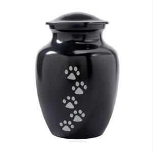Urna de cremación de aluminio hecha a mano con elegante diseño de mármol cultivado, urna de recuerdo conmemorativa para cenizas de mascotas - Product Image 2