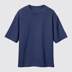 AIRism เสื้อยืดผ้าฝ้ายผ้าเย็น Ringer Comfort conditioning Technology - Product Image 3