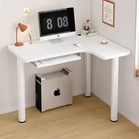Escritorio de Esquina de Madera Sólida OEM ODM, Mueble de Oficina en Forma de L, Escritorio Moderno para Estudio, Mesa de Escritura, Escritorio para Computadora para Espacios Pequeños