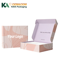 Boîte d'expédition en carton ondulé personnalisée avec logo KAKA, emballage écologique en carton kraft pour l'e-commerce