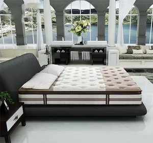 luxury viscoelastic soft foam springbed circle king size set sheet single bed firm bonnel spring mattress