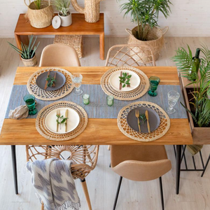 Napperons de salle à manger faits à la main | Napperons en rotin, napperons naturels pour la maison, l'hôtel, le Restaurant, la cuisine, les Villas | Cadeau pour elle - Product Image 4