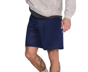 กางเกงขาสั้นบาสเก็ตบอลแบบเย็บปักพร้อมกระเป๋ากางเกงขาสั้นทีมตาข่ายระบายอากาศสำหรับฤดูร้อนปรับขนาดได้ตามต้องการ - Product Image 4