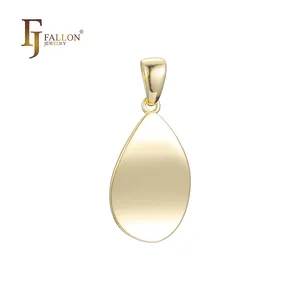 56100500 FJ Fallon Fashion Jewelry Plateardrop disc pendant Plated in 14K Gold brass based
