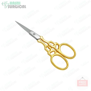 Tijeras para Cutículas Hasni Quirúrgicas de Acero Inoxidable, Diseño de Pez, Color Dorado, Tamaño Personalizado, Tijeras de Bordado y Costura, Certificación CE - Product Image 3