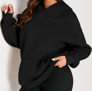 Sudadera con Capucha de Moda para Mujer, Diseño Moderno, Informal, de Algodón Tejido, Personalizable, al por Mayor - Product Image 4