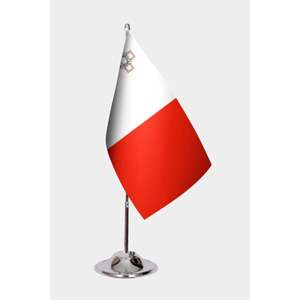Drapeaux de bureau personnalisables de Malte, drapeaux à main en tissu nylon et soie, impression numérique pour l'automobile, l'assurance, l'éducation, les agences de voyage - Product Image 1
