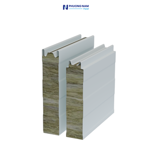 Thân thiện với môi kim loại bánh sandwich Panel với đá len cách nhiệt bức tường bên trong cho Xây dựng/văn phòng/công nghiệp/hậu cần tấm Tường - Product Image 3