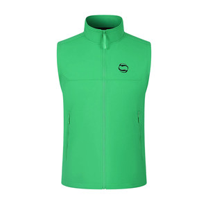 Veste softshell imperméable personnalisable pour hommes pour les sports d'hiver gilet sans manches décontracté pour voyage randonnée course Golf Logo - Product Image 3