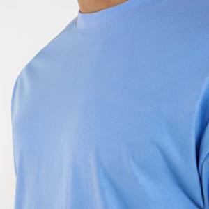 Camiseta básica de calle para hombre-Mezcla de algodón, camiseta informal de calle de colores sólidos para hombre-Lavado fácil, ajuste regular" - Product Image 3