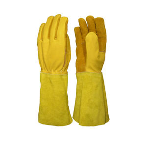 Meilleurs gants de soudage en cuir de vachette fendu personnalisés nouveaux gants en cuir respirants antidérapants anti-coupure pour hommes - Product Image 5