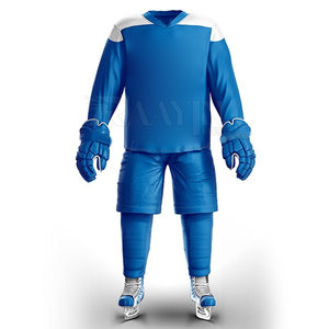 Maillot de hockey sur glace authentique en gros, 100 % polyester, séchage rapide, logo personnalisé sur le devant, haute qualité, pour homme adulte, 160g - Product Image 1