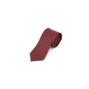 Cravatta Alfani da uomo, taglia normale, slim, fantasia geometrica, accessorio formale rosso per abito - Product Image 2