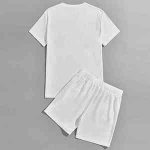 Ensemble de survêtement d'été à manches courtes pour homme personnalisé / Survêtement de sport 100% polyester Vêtements de plage Ensembles courts Respirant en coton - Product Image 2