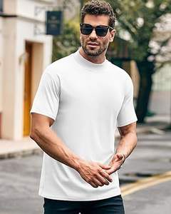 Camisetas redondas de cuello burlado de buena calidad en blanco con logotipo personalizado OEM, camiseta de manga corta a la moda para entrenamiento deportivo de verano - Product Image 5