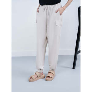 Pantalon cargo respirant STURLA, taille mi-haute, en tricot, pour la saison d'automne - Product Image 1