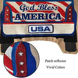 Lot de 2 drapeaux de jardin, bannière God Bless America, drapeau patriotique en toile de jute pour camionnette américaine, drapeaux verticaux double face 12,5 x 18 pouces - Product Image 2