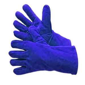Gants de sécurité anti-vibration réfléchissants de haute performance en cuir de vachette pleine fleur pour la construction et le travail industriel, protection des mains - Product Image 6