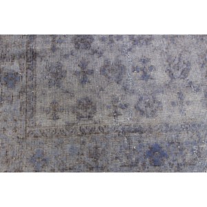 Alfombra Vintage, Alfombra Turca Grande de 5.1x8.9 pies, Alfombra de Lana Azul con Diseño de Patchwork - Product Image 5