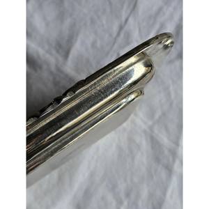 Antique Metal Tray with Floral Border, Embossed Design, <b>Vintage</b> Tray, Ornate Border, Tray for <b>keys</b>, Jewellery, Coins. - Product Image 6