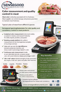 Colorímetro Digital Espectrofotómetro para Carne y Pescado, Control de Calidad del Color, Análisis de Frescura, Fábrica OEM, Espectral 400-700nm - Product Image 2