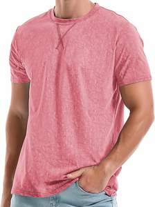 T-shirts pour hommes T-shirts à col rond en coton de qualité supérieure T-shirt uni imprimé lourd Texte et LOGO T-shirt personnalisé pour hommes - Product Image 5
