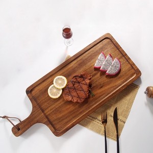 Vente en gros de plateau de présentation à sushi en bois plateau de service à fruits et aliments en bois naturel ensemble de vaisselle de service - Product Image 5