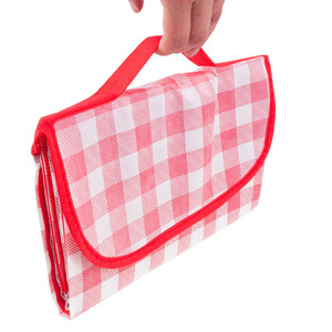 <b>LARGE</b> PICNIC BEACH BLANKET WATERPROOF <b>MAT</b> RED - Product Image 4