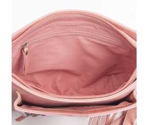 กระเป๋าสะพายข้างสไตล์โบฮีเมียนคาวบอยสาวตะวันตกหนังแท้พู่ช่างทำมือผู้ผลิตสำหรับฤดูใบไม้ร่วง - Product Image 2