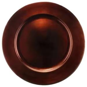 Chargeur en métal de fer de placage gris de forme ronde nickelé pour la maison et le mariage plats et assiettes décoratifs de table - Product Image 5