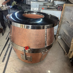 Horno de arcilla tradicional martillado de cobre Tandoor comercial Premium con quemador de latón Calidad de exportación de grado de restaurante - Product Image 1