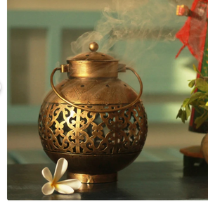 Quemador de incienso de latón estilo marroquí fácil portátil de calidad superior al por mayor buenos aromas perfumista liberador de olores - Product Image 4