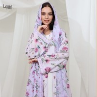 Nouvelle vente en gros de vêtements pour femmes, cardigan élégant et modeste, abaya, robe musulmane de Dubaï, style ouvert, imprimé en provenance de Turquie