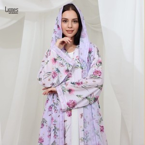Novo Atacado de Roupas Femininas Elegantes e Modestas, Cardigan Abaya, Vestido Muçulmano em Estilo Aberto com Impressão da Turquia - Product Image 4